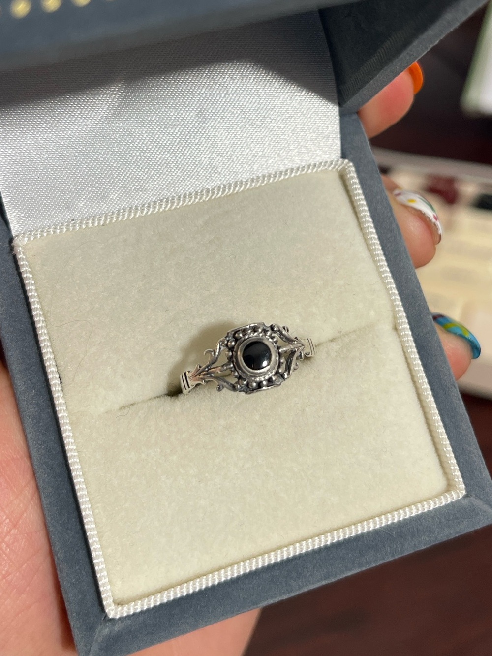 Vintage Sterling Silver 925 Black Onyx Ring